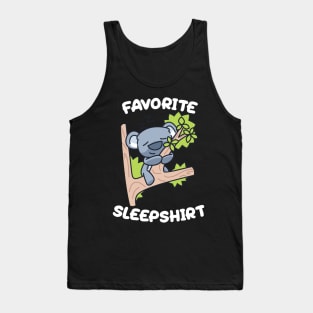 Cute Little Koala Sleeping Koality Nap Favorite Sleep time Pajama Tank Top